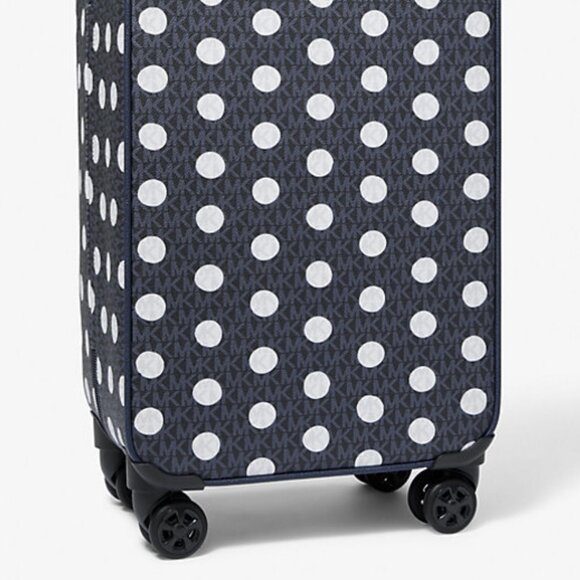 Michael Kors Polka Dot Signature Logo Suitcase (Navy) NWT - Picture 2 of 6